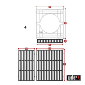 Weber CRAFTED UPGRADE Set Gussrost mit gratis Basis Rahmen für Genesis 300 ab 2016 Art.Nr. 7853 und 7687