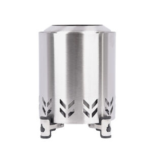 Flame Engine Feuerschale rauchfrei Little Buddy Silver Edelstahl Tischfeuer 13cm Art.Nr. FELBSILV13