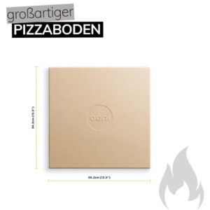 viereckiger Pizzastein von ooni mit der Masangabte 34,2 x 34,2 cm