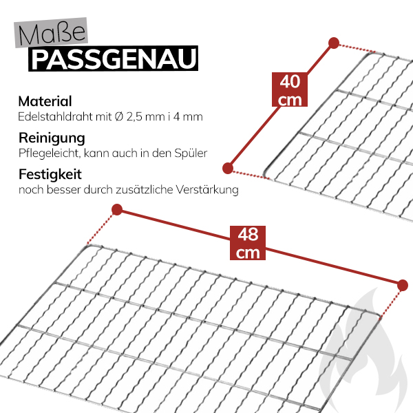 Borniak Zubehör Grillgitter Verstärkter Grill Rost für Räucherofen 150 Art.Nr. PWH-150 – Bild 2