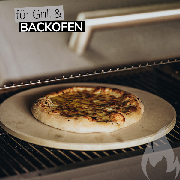 Moesta BBQ Zubehör Pizzastein mit Logo 36.5 cm rund Art.Nr. 10373 – Bild 2