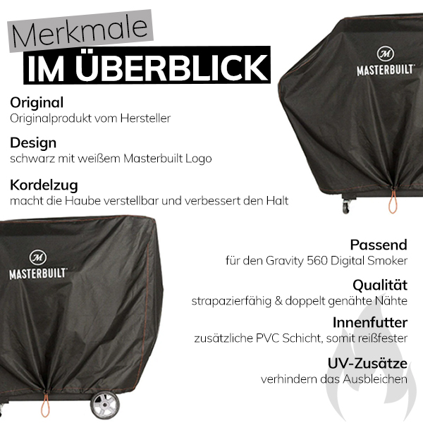 Masterbuilt Zubehör Abdeckhaube für Holzkohlegrill Smoker Gravity 560/600/800/545 Art.Nr. MB20080220 – Bild 2