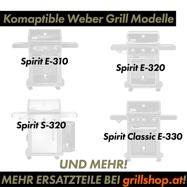 grillshop.at Weber Ersatzteil Brenner für Spirit 300er Serie inkl. Schrauben Art.Nr. GS013 / 69788 – Bild 3