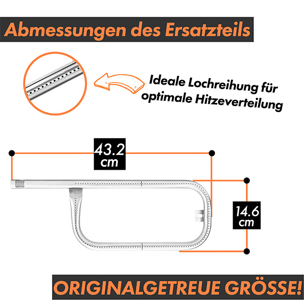 Weber Ersatzteil Brenner für Q100 Q1000 Q120 Q1200 Serie Art.Nr. GS011 / 66599 – Bild 2