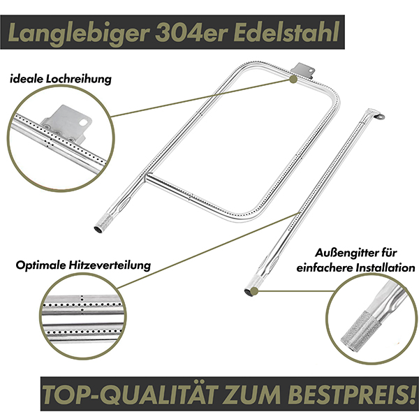grillshop.at Weber Ersatzteil Brenner für Q300 Q3200 Q3000 Q320 aus Edelstahl Art.Nr. GS010 / 66612 – Bild 5