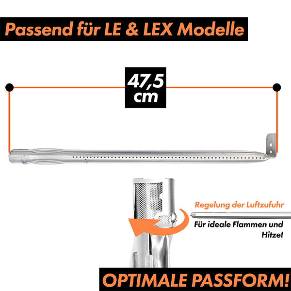grillshop.at Napoleon Ersatzteil Brenner für LEX385, 605, 730, Legend LE1, LE2, LE3 Art.Nr. N-100-0073 / GS014 – Bild 2