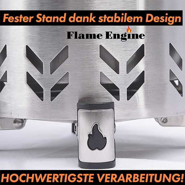 Flame Engine Feuerschale rauchfrei Little Buddy Silver Edelstahl Tischfeuer 13cm Art.Nr. FELBSILV13 – Bild 4