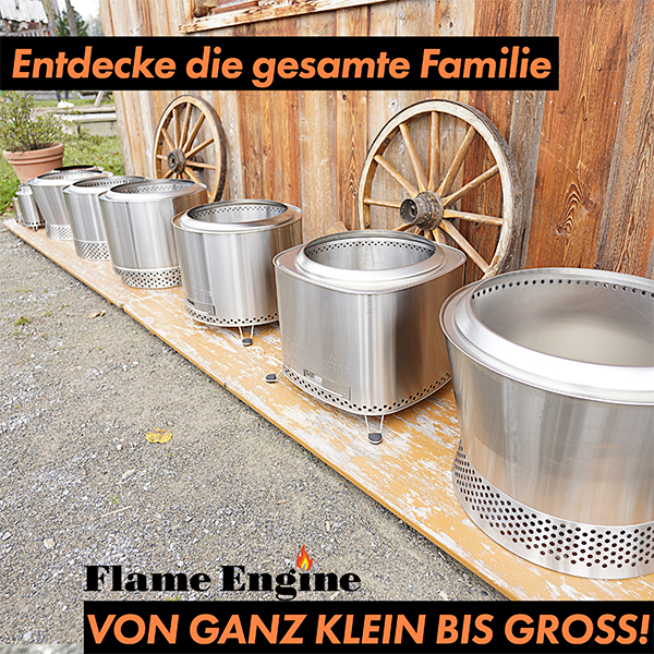 Flame Engine Feuerschale rauchfrei Little Buddy Silver Edelstahl Tischfeuer 13cm Art.Nr. FELBSILV13 – Bild 7