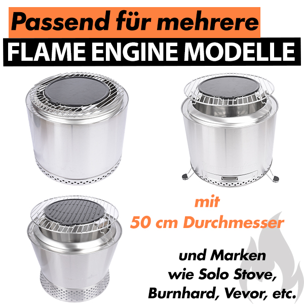Flame Engine Einsatz für Grillrost (separat erhältlich) - Wendbare Gusseisen Platte Art.Nr. FECIPLATE – Bild 3