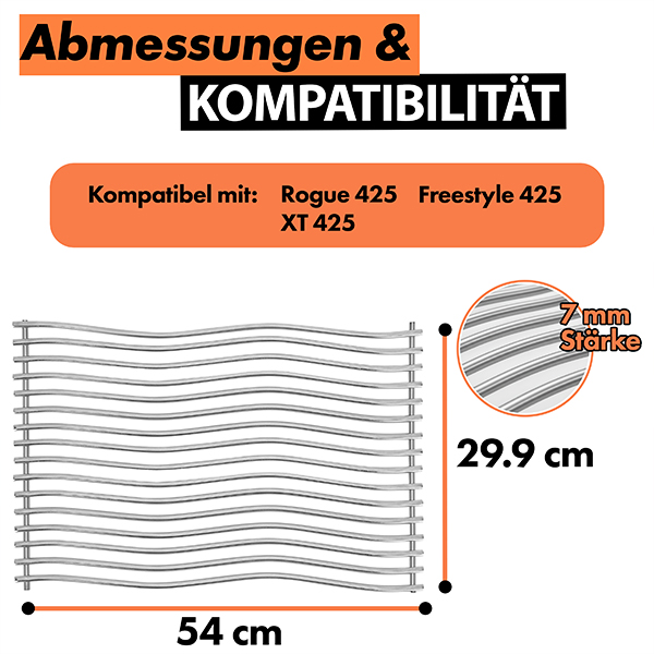 grillshop.at Zubehör Napoleon 2 Grillroste aus Edelstahl für Rogue 425 / XT 425 & Freestyle 425 Art.Nr. GS038 / S83013 – Bild 2
