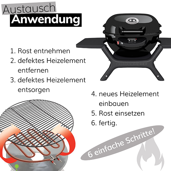Outdoorchef Ersatzteil Heizelement für Elektrogrill Heizschlange Art.Nr. 18.540.09 – Bild 3