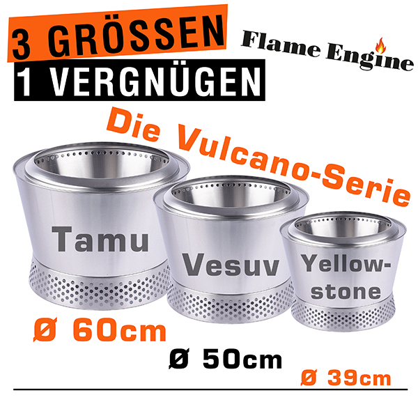 Flame Engine Feuerschale rauchfrei Vulcano Vesuv 50cm Art.Nr. FEV500 – Bild 2