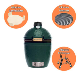 Big Green Egg Keramikgrill-Set Small mit Nest, convEggtor und Gussrost Art. Nr. ALGE3