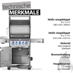 Napoleon Gasgrill Rogue Pro-S 425 Edelstahl Art.Nr. RPS425RSIBPSS-2-DE - Schweiz
