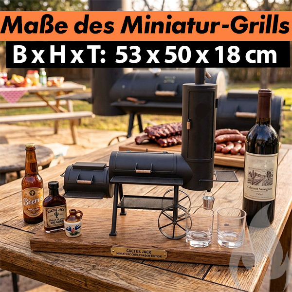 Cactus Jack Chuckwagon Mini Smoker 50 x 48 x 16 cm 9.3 kg – Bild 3