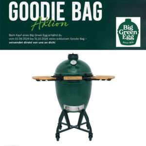 Big Green Egg Keramikgrill Large mit Nest und Akazienseitentische Art.Nr. 117632